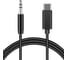 Кабель соединительный Pro Legend 3.5 Jack M - Type-C M, черный, 3 Pin, 1м. PL1496 1