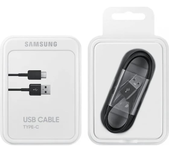 Кабель Remounts USB-C - USB 2.0 Samsung (1,5м, 2А, круглый, PVC оболочка, PVC коннектора, черный) EP-DG930IBRGRU