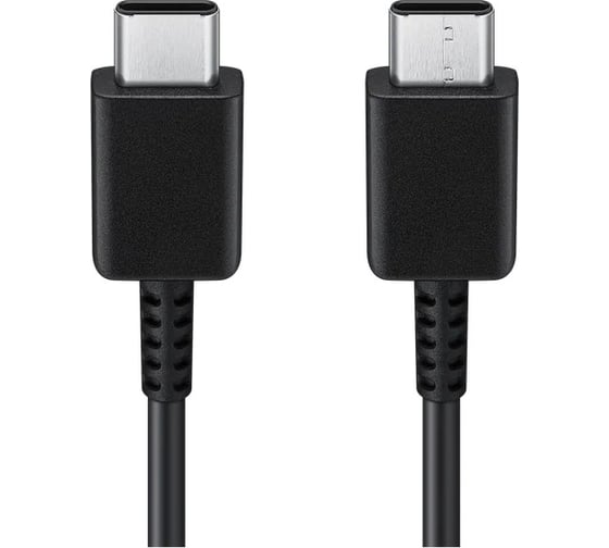 Кабель Remounts USB-C - USB-C Samsung (60W, 1м, 3А, круглый, PVC оболочка, PVC коннектора, черный) EP-DA705BBRGRU