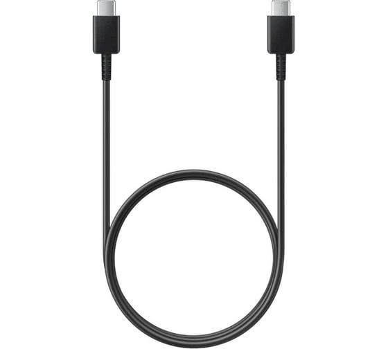 Кабель Remounts USB-C - USB-C Samsung (60W, 1м, 3А, круглый, PVC оболочка, PVC коннектора, черный) EP-DA705BBRGRU