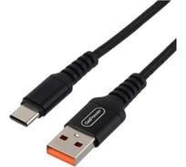 Кабель GoPower GP02T USB (m)-Type-C (m) 1.0м 2.4A нейлон черный 00-00022791