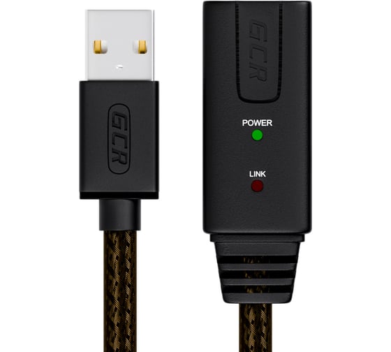 Активный удлинитель USB 20 AM-AF GCR 7,5m прозрачный VIV50I503