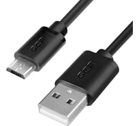 Кабель USB 2.0 AM-microB 5pin GCR 0,3m черный VIVUAI8MCB6-BB2S-0.3m