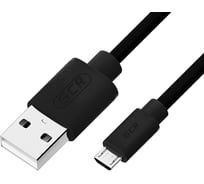 Кабель USB 2.0 AM-microB 5pin GCR 1,8m черный 28-28 AWG VIV51I649