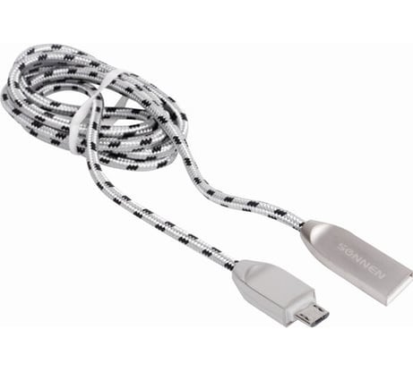 Кабель SONNEN USB 2.0-micro USB 1м Premium медь передача данных и быстрая зарядка 513125