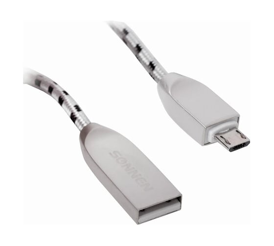 Кабель SONNEN USB 2.0-micro USB 1м Premium медь передача данных и быстрая зарядка 513125