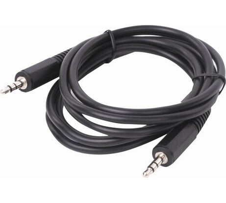 Кабель SONNEN Jack 3.5 mm M-M 1,5м для передачи стерео-аудио, черный 513119