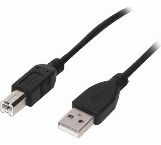 Кабель SONNEN USB 2.0 AM-BM 1,5м медь для подключения периферии черный 513118 1