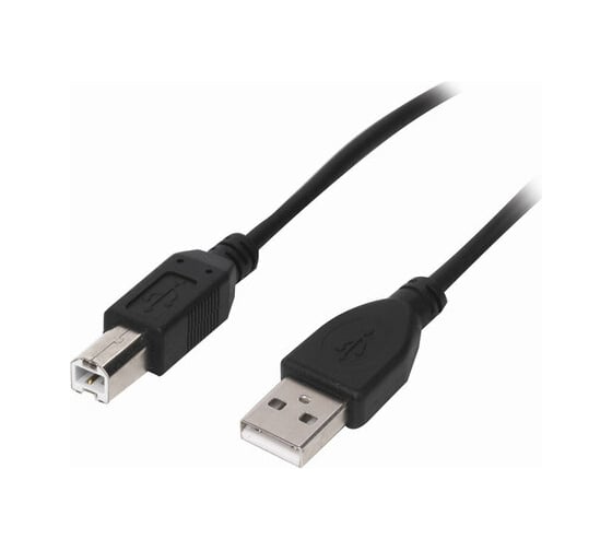 Кабель SONNEN USB 2.0 AM-BM 1,5м Premium медь для периферии экранированный черный 513128