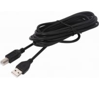 Кабель SONNEN USB 2.0 AM-BM 3м Premium медь для периферии экранированный черный 513129