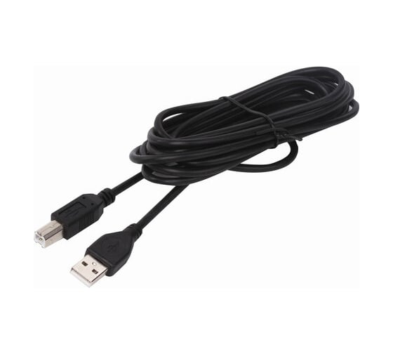 Кабель SONNEN USB 2.0 AM-BM 3м Premium медь для периферии экранированный черный 513129