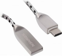 Кабель SONNEN USB 2.0-Type-C 1м Premium медь передача данных и быстрая зарядка 513127