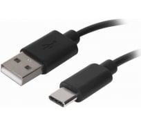 Кабель SONNEN USB2.0-Type-C 1м медь для передачи данных и зарядки черный 513117