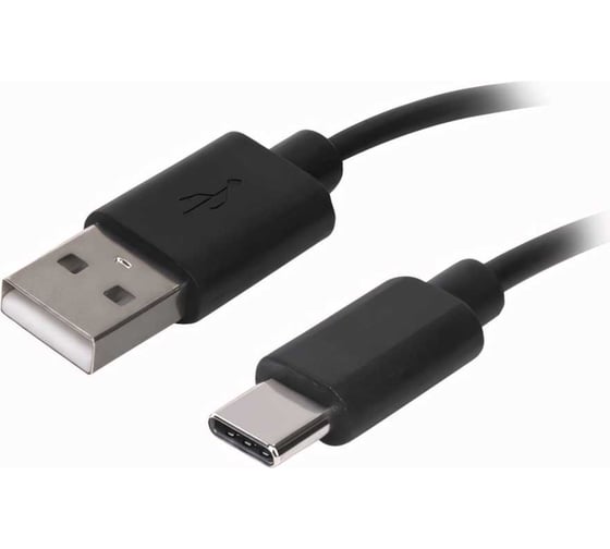 Кабель SONNEN USB2.0-Type-C 1м медь для передачи данных и зарядки черный 513117