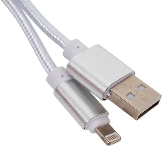 Кабель USB/Lightning Energy ET-01 цвет - серебро 006371