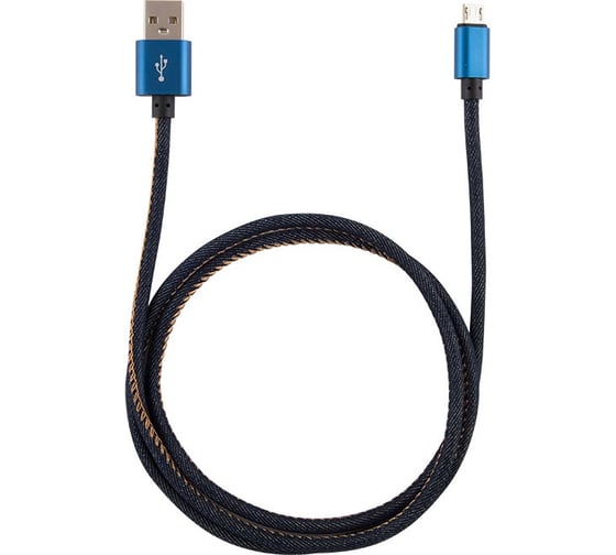 Кабель USB/MicroUSB Energy ET-04 цвет - синий деним 006285 1