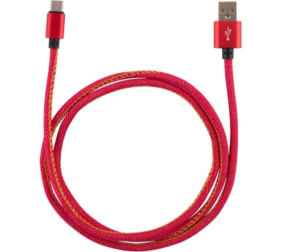 Кабель USB/Type-C Energy ET-04 цвет - красный деним 006381