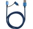 Кабель USB/MicroUSB+Lightning Energy ET-06 2в1 цвет - синий 006382 1