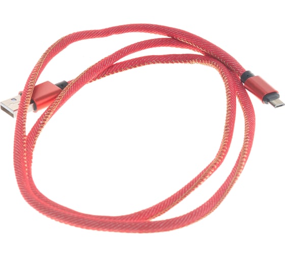 Кабель USB/MicroUSB Energy ET-04 цвет - красный деним 006379