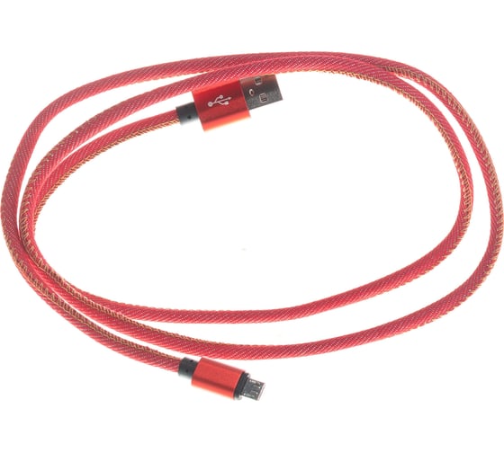 Кабель USB/MicroUSB Energy ET-04 цвет - красный деним 006379