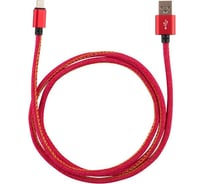 Кабель USB/Lightning Energy ET-04 цвет - красный деним 006380