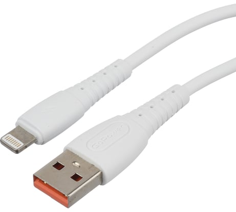 Кабель GoPower GP07L USB (m)-Lightning (m) 1.0м 2.4A силикон белый 00-00022799