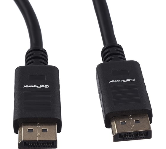 Кабель GoPower DisplayPort (m)-DisplayPort (m), 1.8м, ПВХ, ver.1.4, черный, Premium Zip-Lock c подвесом 00-00028932