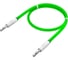 Кабель аудио jack 35mm-jack 35mm GCR 1.5m зелёный нейлон, белые коннекторы VIVAVIC8262-1.5m 1