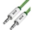 Кабель аудио jack 35mm-jack 35mm GCR 1.5m зелёный нейлон, белые коннекторы VIVAVIC8262-1.5m 2