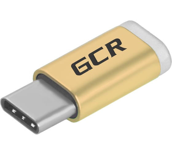 Переходник USB Type C - MicroUSB 2.0 M-F GCR Золотистый VIVUCI3U2MF-G 1