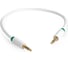 Кабель аудио jack 35mm-jack 35mm GCR 0.25m белый зеленая окантовка VIVAVIC1662-0.25m 1