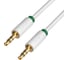 Кабель аудио jack 35mm-jack 35mm GCR 0.25m белый зеленая окантовка VIVAVIC1662-0.25m 2
