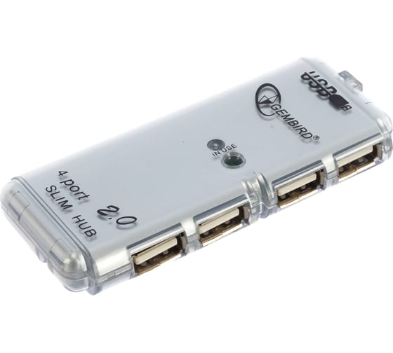 Концентратор Gembird USB 2.0  4 порта питание блистер UHB-C244