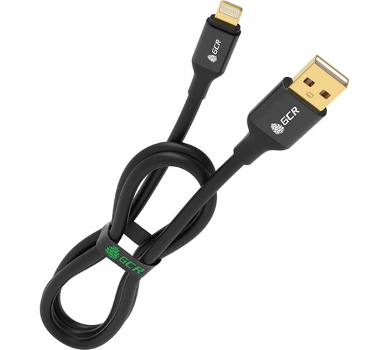 Кабель Lightning GCR 2.0m GOLD для iPod iPhone iPad чёрный VIV51I752 1
