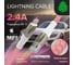 Кабель GCR 1.2m для iPod iPhone iPad series MERCEDES, PINK NYLON VIV52I008 2