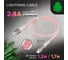 Кабель GCR 1.2m для iPod iPhone iPad series MERCEDES, PINK NYLON VIV52I008 3
