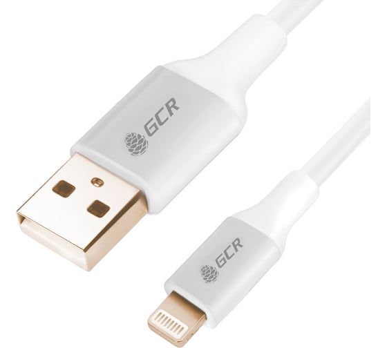 Кабель Lightning GCR 1.5m GOLD для зарядки белый AL корпус NO Sync data 22AWG VIV51I735 1