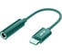 Переходник USB GCR Type C - 3.5mm mini jack гибкий черный VIV52I308 1