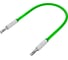 Кабель аудио jack 35mm-jack 35mm GCR 0.5m зелёный нейлон, белые коннекторыVIVAVIC8262-0.5m 1