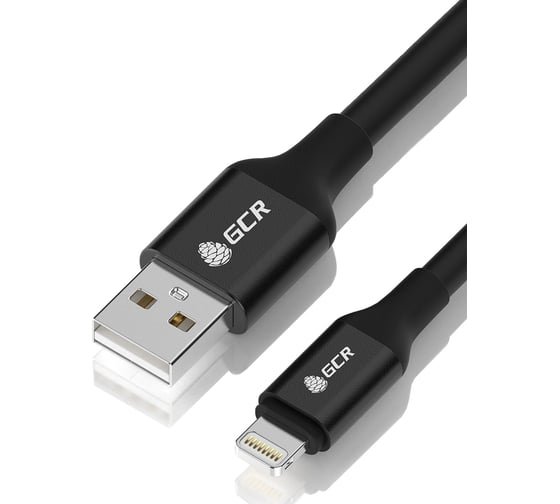 Кабель Lightning GCR NEW 1.0m для iPod iPhone iPad чёрный AL корпус VIV52I262 1