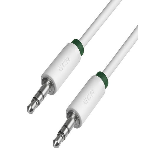 Кабель аудио jack 3,5mm*2 M/M GCR 3.0m белый, зелёная окантовка VIVAVIC1662-3.0m 1