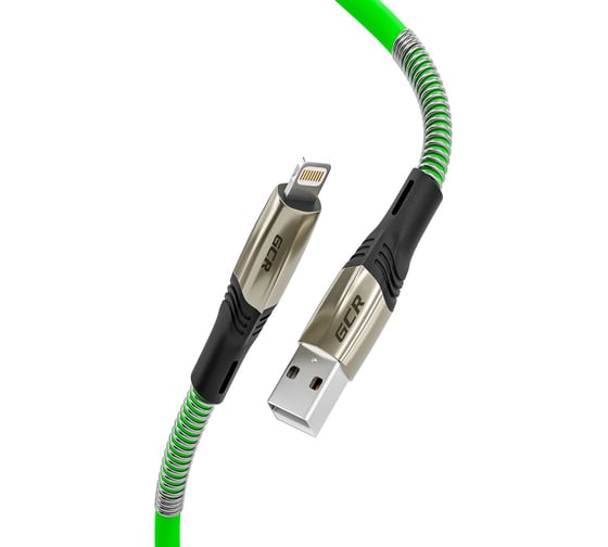 Кабель GCR NEW 1.2m для iPod iPhone iPad series MERCEDES & SPRING, GREEN VIV52I079 1