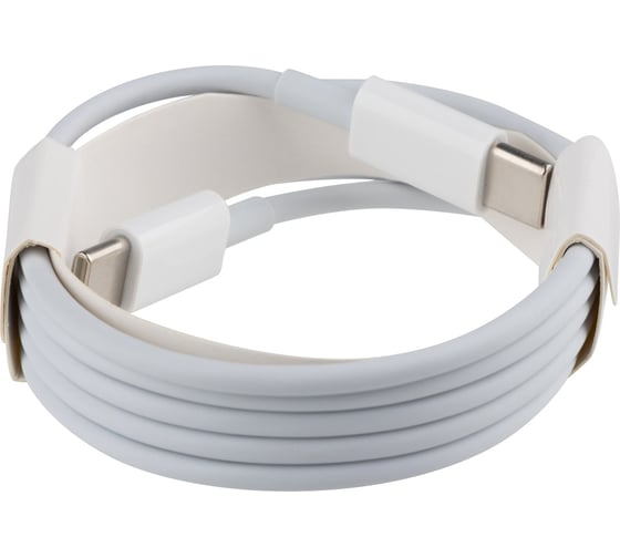 Кабель ENERGY ET-32 USB-С/USB-C, 1 м, 40 Вт, белый 108047