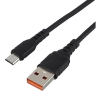 Кабель GoPower GP06M USB (m)-microUSB (m) 1.0м 2.4A ПВХ черный 00-00022780