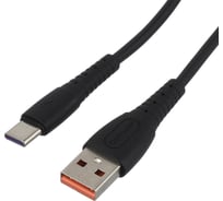 Кабель GoPower GP07T USB (m)-Type-C (m) 1.0м 2.4A силикон черный 00-00022800