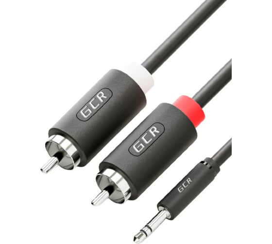 Кабель-переходник GCR 20.0m аудио jack 35mm - 2 х RCA черный VIV51I731