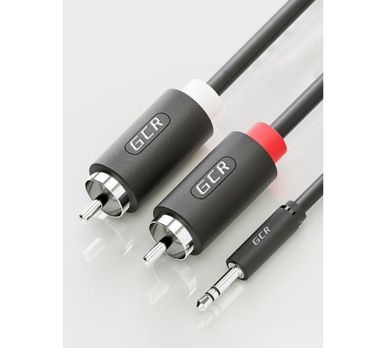 Кабель-переходник GCR 20.0m аудио jack 35mm - 2 х RCA черный VIV51I731