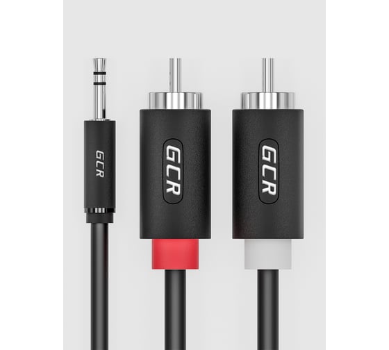 Кабель-переходник GCR 20.0m аудио jack 35mm - 2 х RCA черный VIV51I731