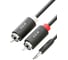 Кабель-переходник GCR 20.0m аудио jack 35mm - 2 х RCA черный VIV51I731 1