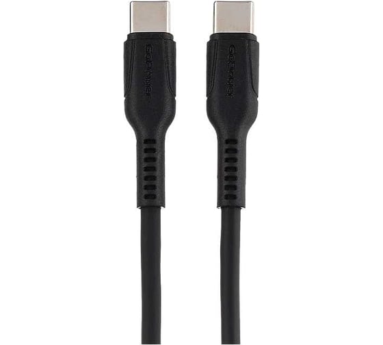 Кабель GoPower GP21TT Type-C (m)-Type-C (m) 3.0A силикон черный 00-00028382